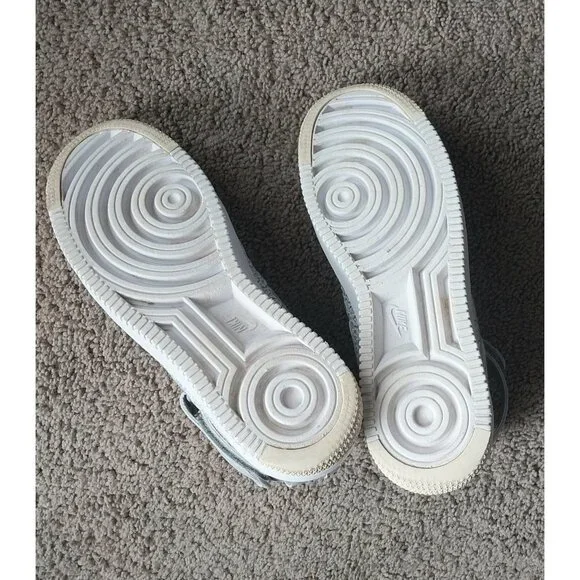 Nike Men's Air Force 1 Ultra Flyknit Mid Wolf Grey Custom Patch Size 9 - Picture 7 of 8